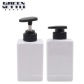 300ml Plastic Pet Pump Bottle square shampoo and conditioner bottles hand wash facial cleanser shampoo bottles